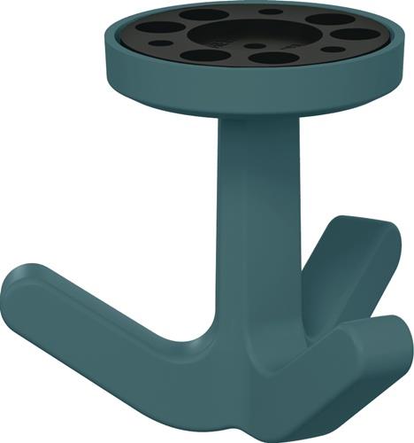 Dreifachhaken Ser.477 matt,elastisch 55 aquablau H.69mm D.51mm HEWI