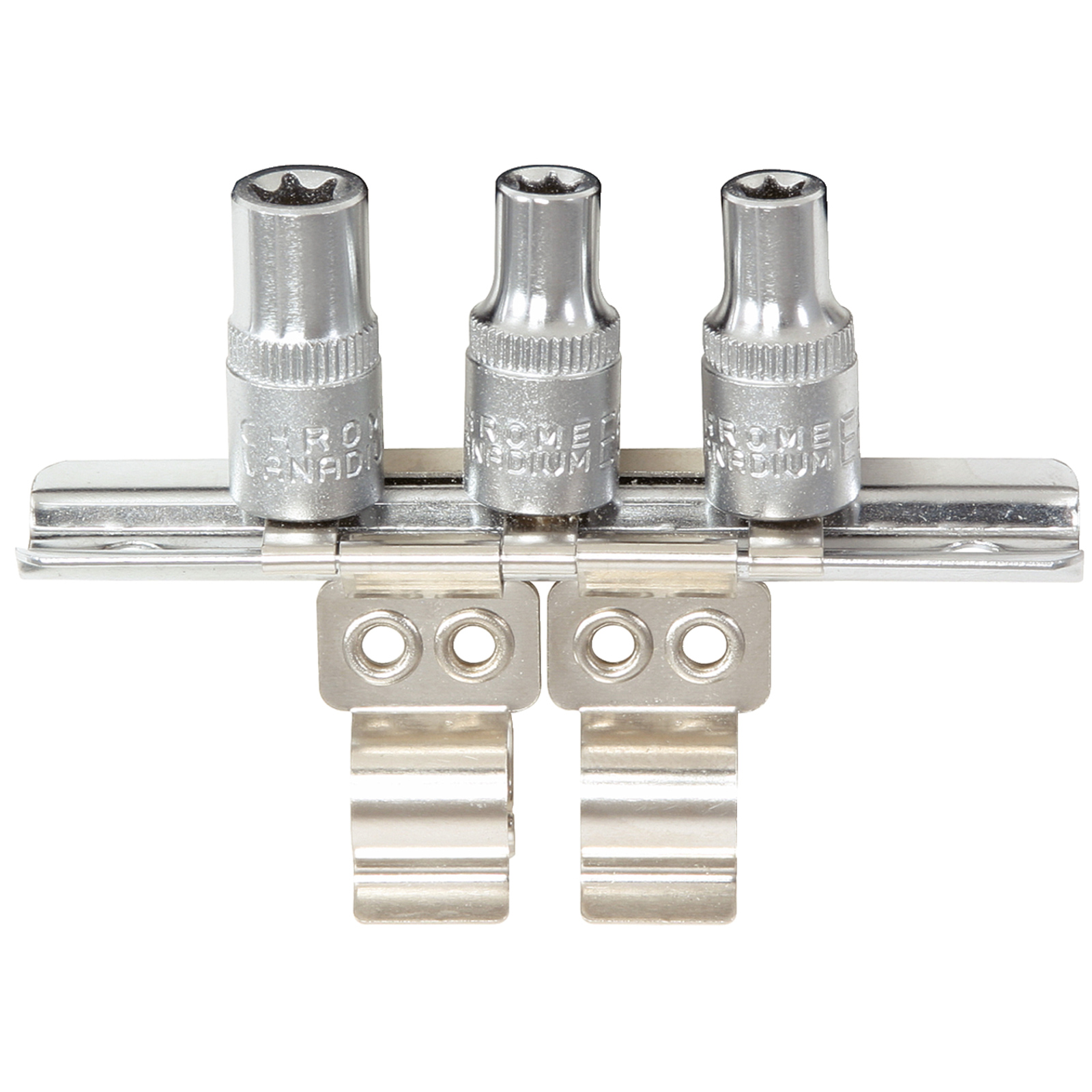 KS TOOLS 1/4" Clipleiste mit Halterung für 3 Nüsse - 911.1180-3