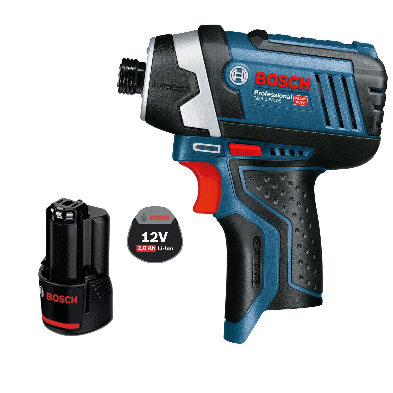 Bosch Akku-Drehschlagschrauber GDR 12V-105 / 1x 2,0 Ah Akku