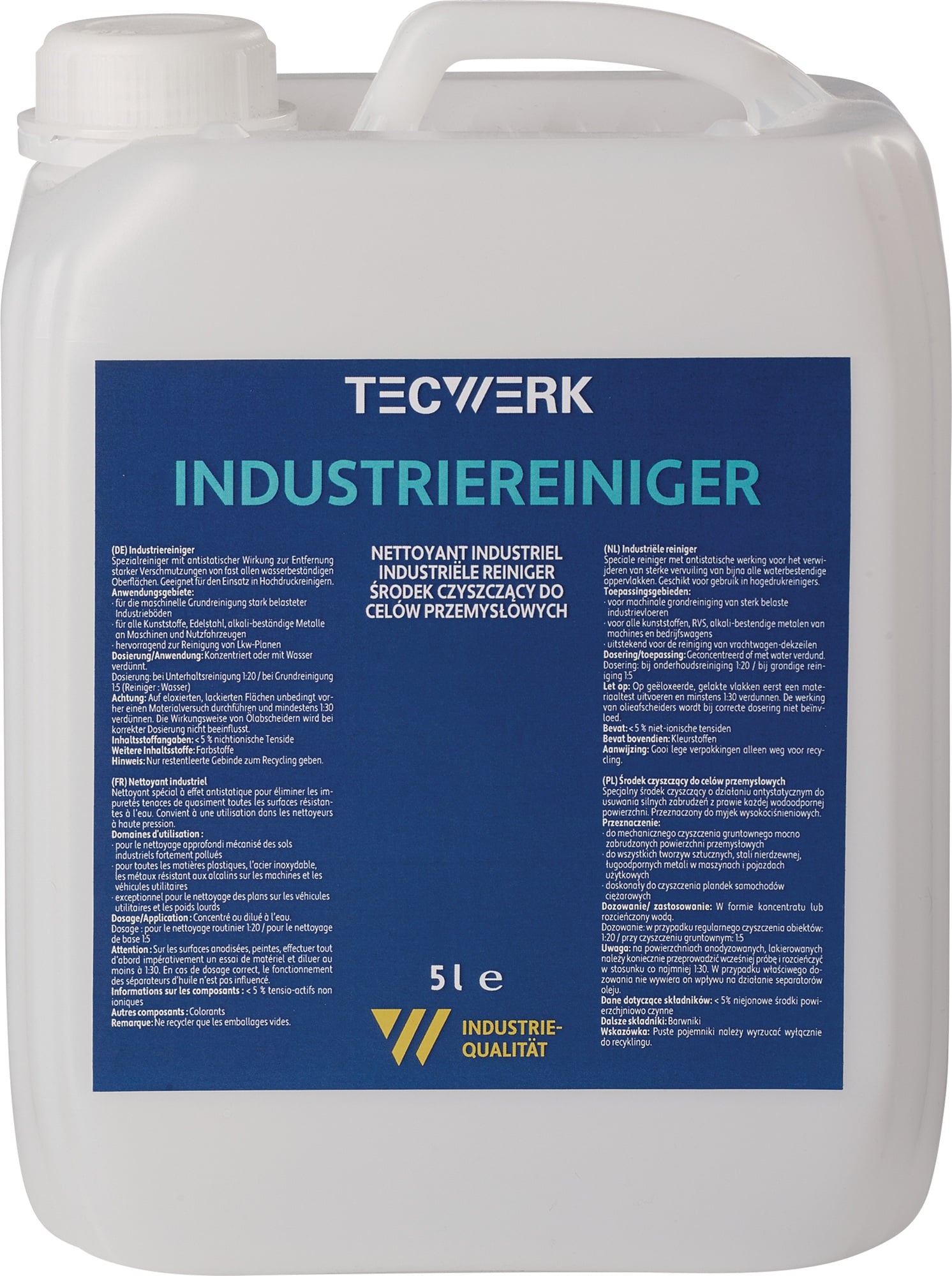 Industriereiniger 5l Konzentrat Kanister TECWERK