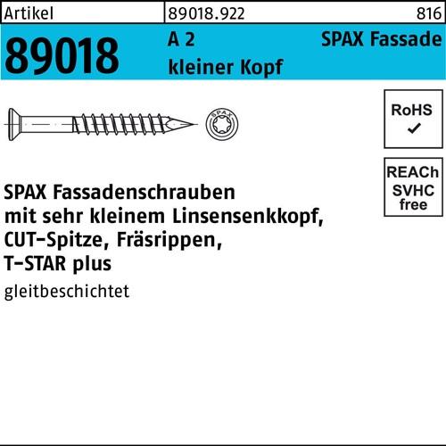 Fassadenschraube R 89018 Liko T-STAR 4,5x 70/42-T A 2 kleiner Kopf 100St. SPAX