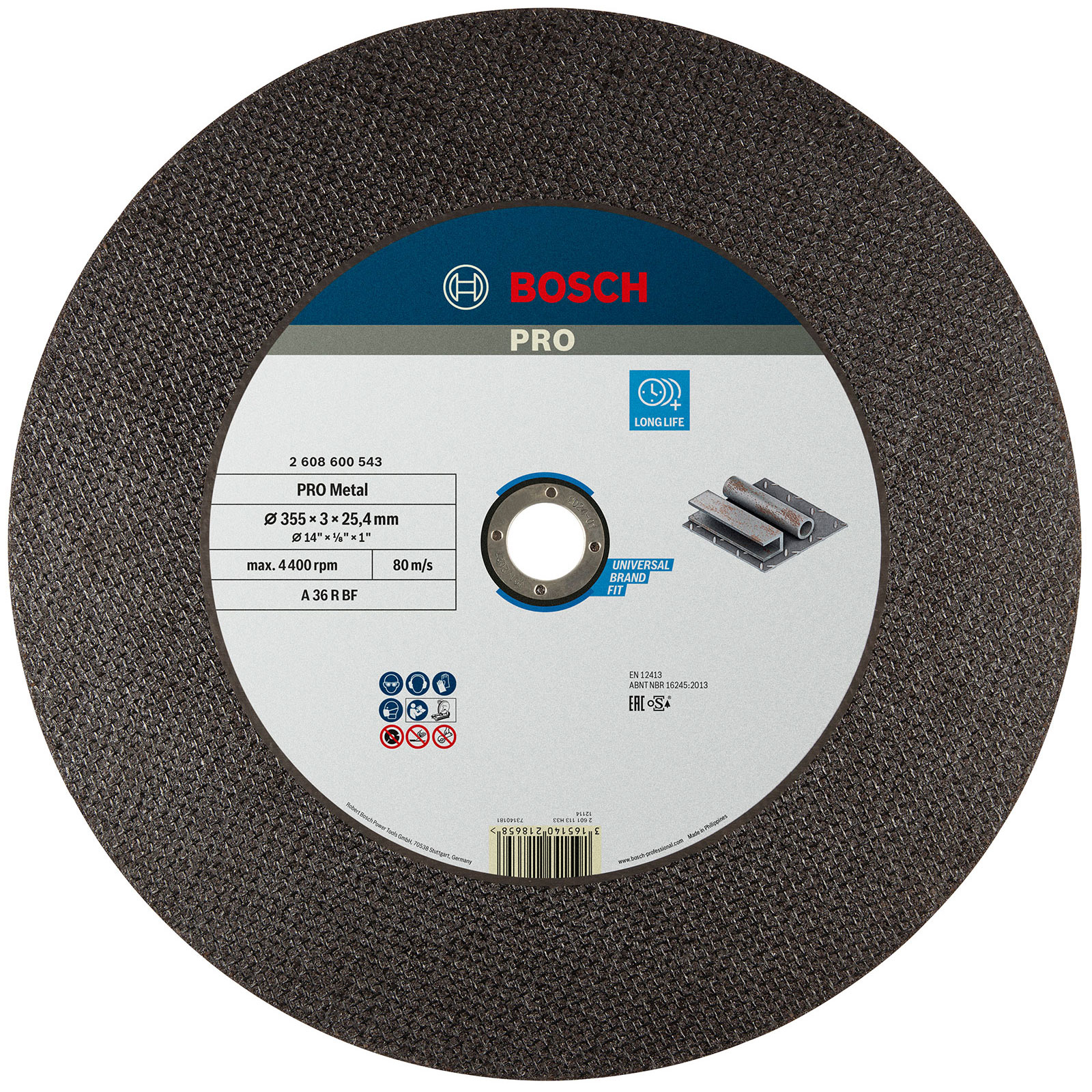 Bosch PRO Metal Trennscheibe 355 x 2,8 x 25,4 mm - 2608600543