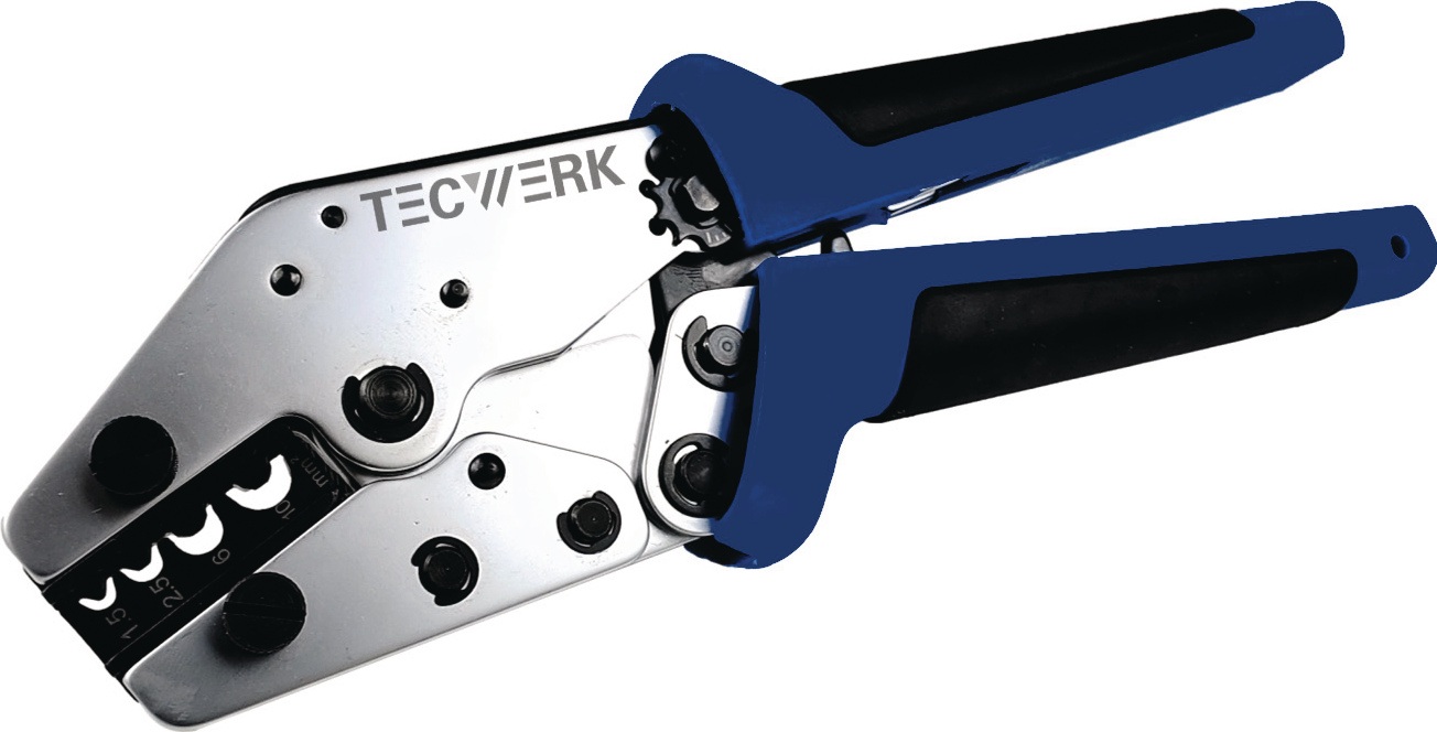 Crimpzange L.205mm 0,5-6 (AWG 20...10)mm² TECWERK