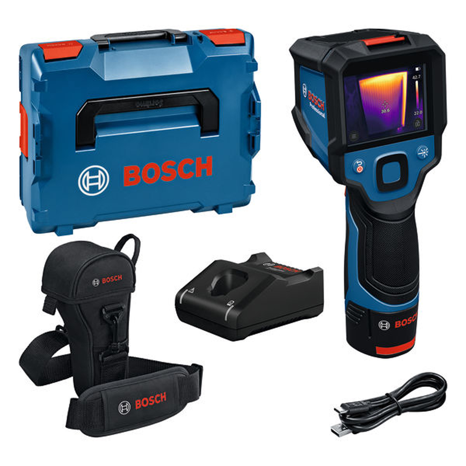 Bosch Wärmebildkamera GTC 12V-450-13 / 1x Akku GBA 12V 2.0Ah in L-Boxx - 0601083900