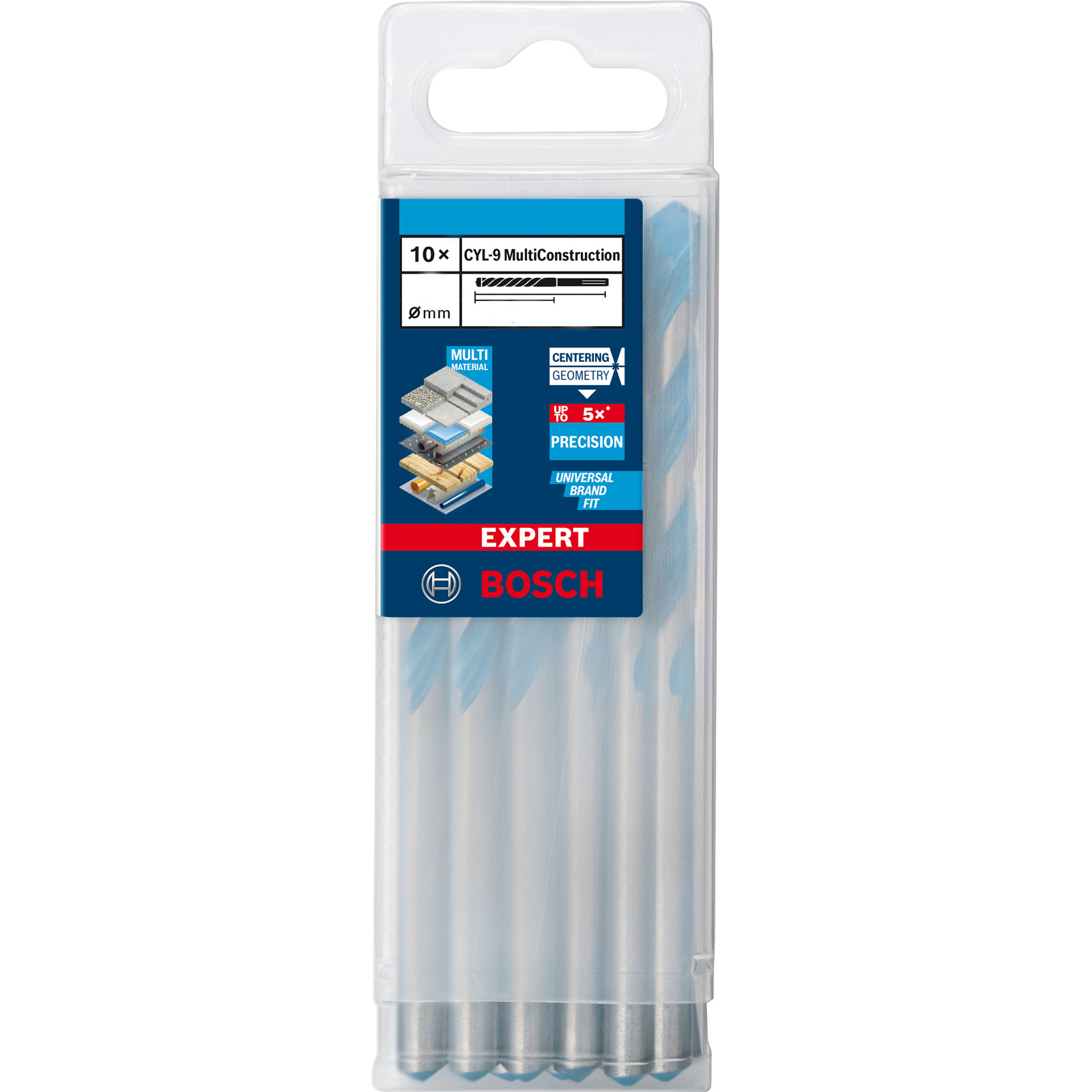 Bosch 10x Expert CYL-9 MultiConstruction Bohrer