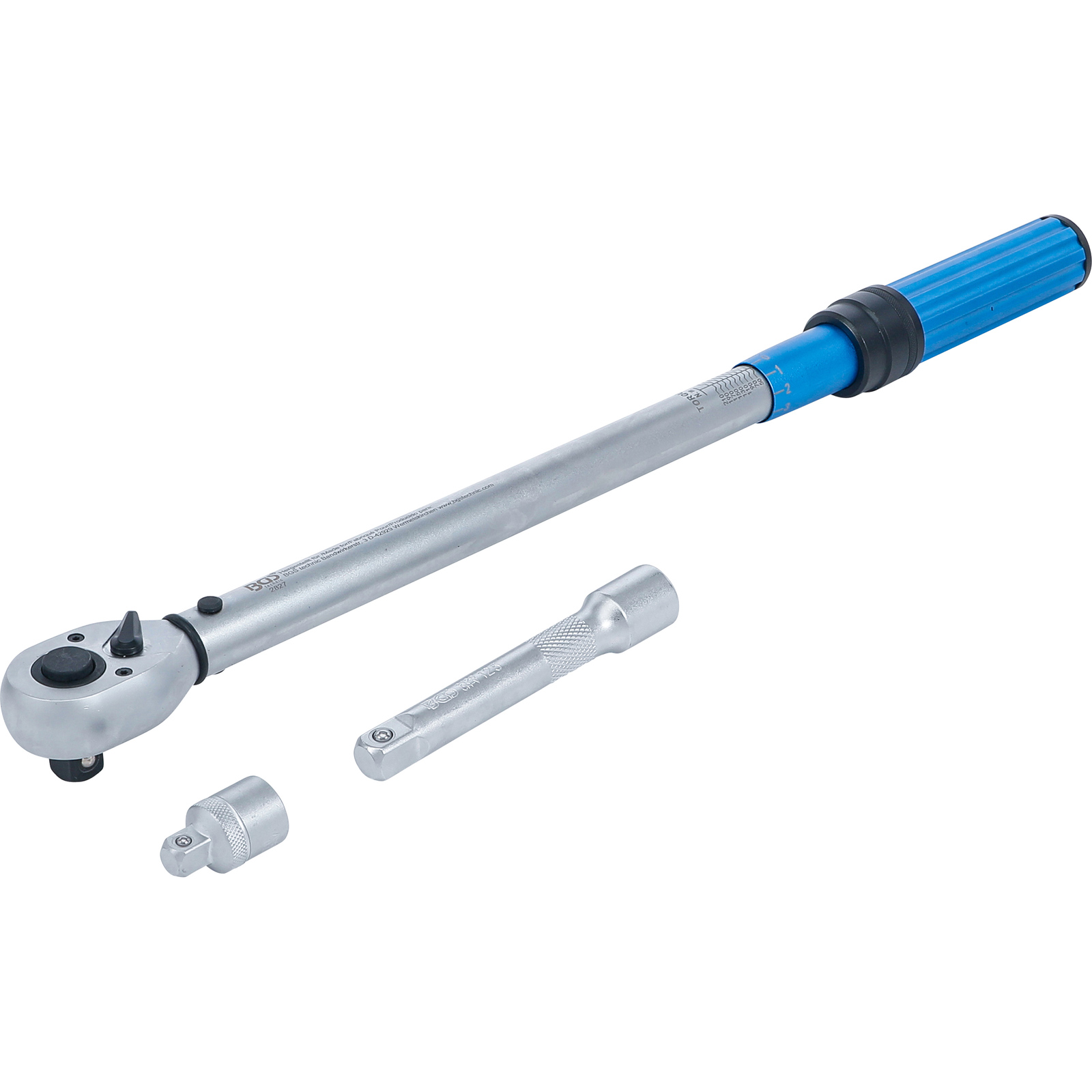 BGS Drehmomentschlüssel-Satz | mit Adapter + Verlängerung | Abtrieb Außenvierkant 12,5 mm (1/2") | 40 - 220 Nm | 3-tlg. - 2837