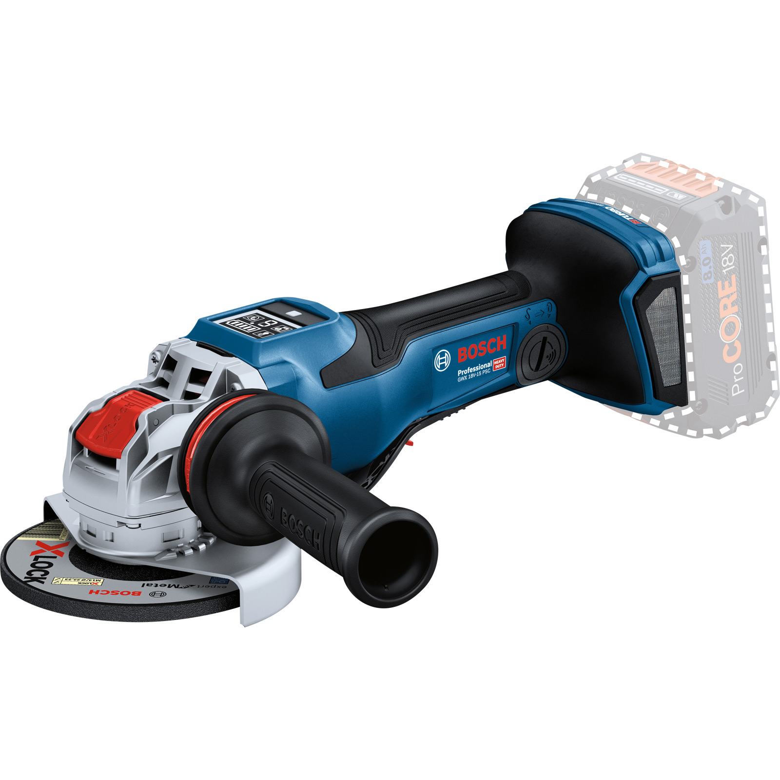 Bosch Akku-Winkelschleifer GWX 18V-15 PSC Ø 125 mm BITURBO mit X-LOCK Solo - 06019H6G00