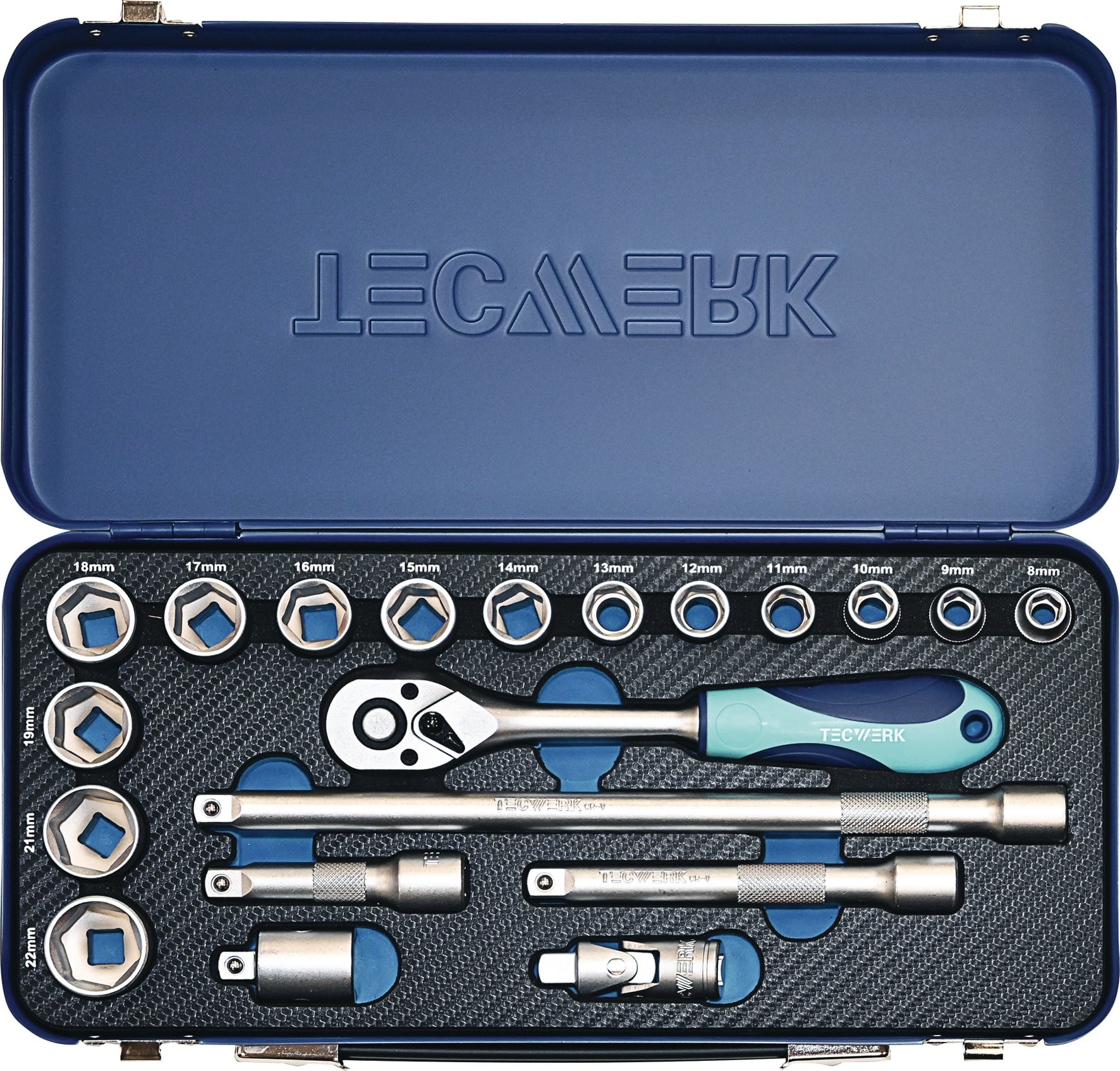 Steckschlüsselsatz 20-tlg.3/8 Zoll SW 8-22mm Z.30 6KT TECWERK