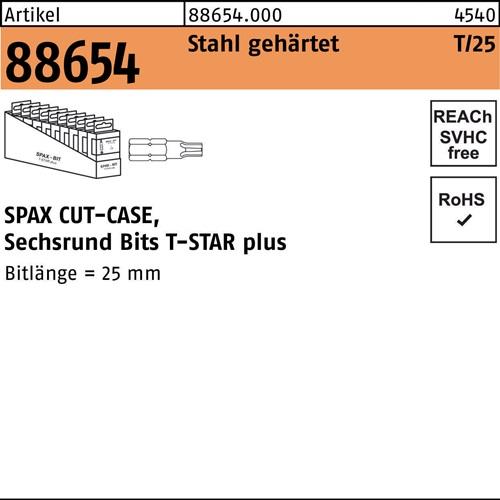 Bit R 88654 T-Star Plus SW 1/4x25 T 10 Stahl gehärtet 50 Stück SPAX