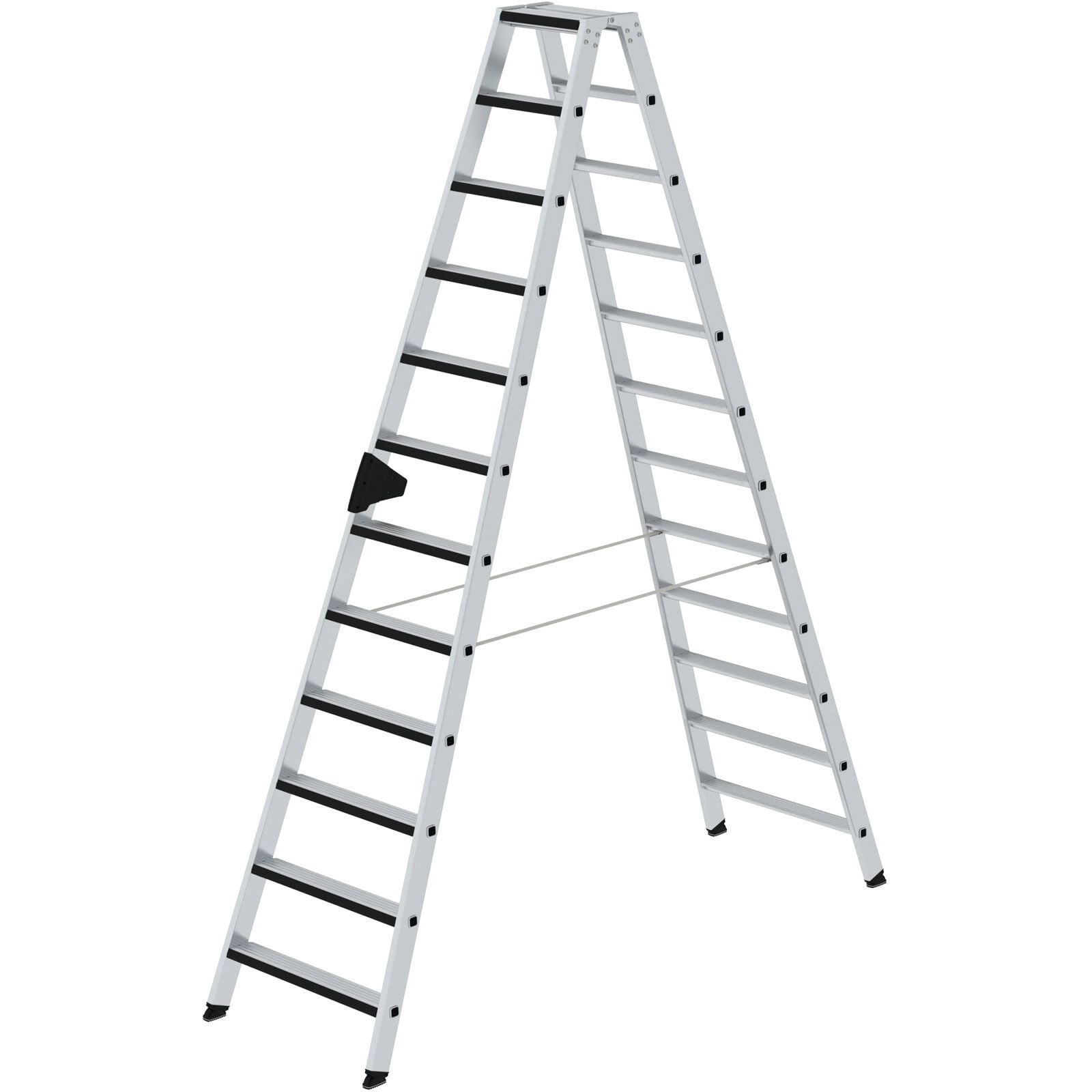 Günzburger Steigtechnik Stufen-Stehleiter beidseitig begehbar mit clip-step relax 2 x 12 Stufen - 042224