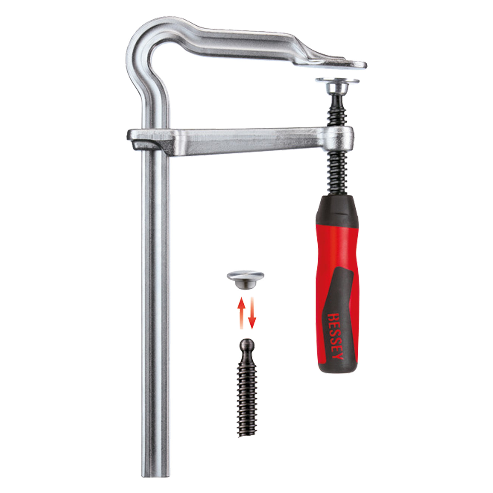 Bessey OMEGA-Schraubzwinge GMZ mit 2-Komponenten-Kunststoffgriff