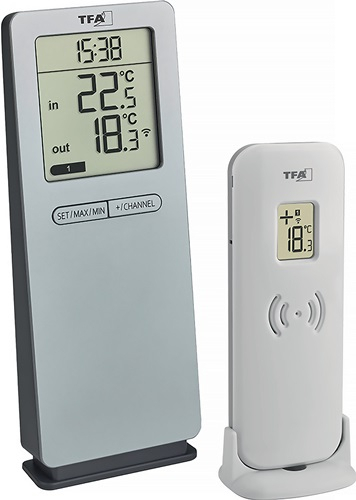 TFA Funkthermometer LOGOneo in.b.+50GradC/auß.-40GradC b.+60GradC H155xB64xT46mm Ku. - 30.3071.54