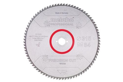 Kreissägeblatt precision cut wood professional D315xB2,4xBohrung30mm 84Z. WZ