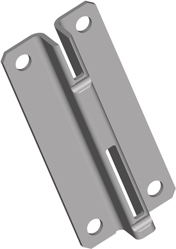 ELEMENT SYSTEM Kurzschiene 10005 L.70 mm weiß STA einreihige Lochung - 10005-00005