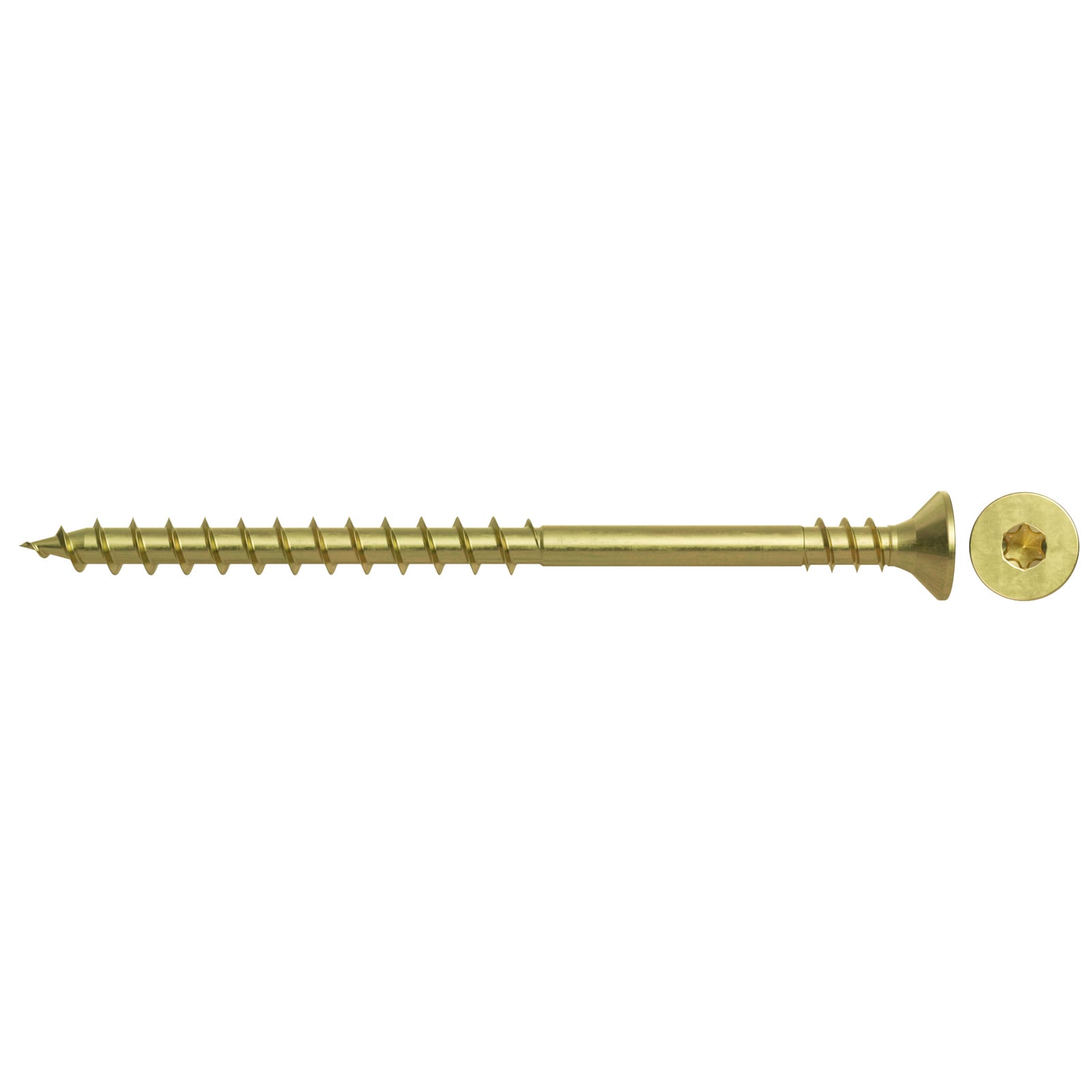fischer OSB-Plattenschraube FOS CTD 4,5 x 60 YZP 170 Senkkopf Innenstern TX Doppelgew. gelb pass. - 578592