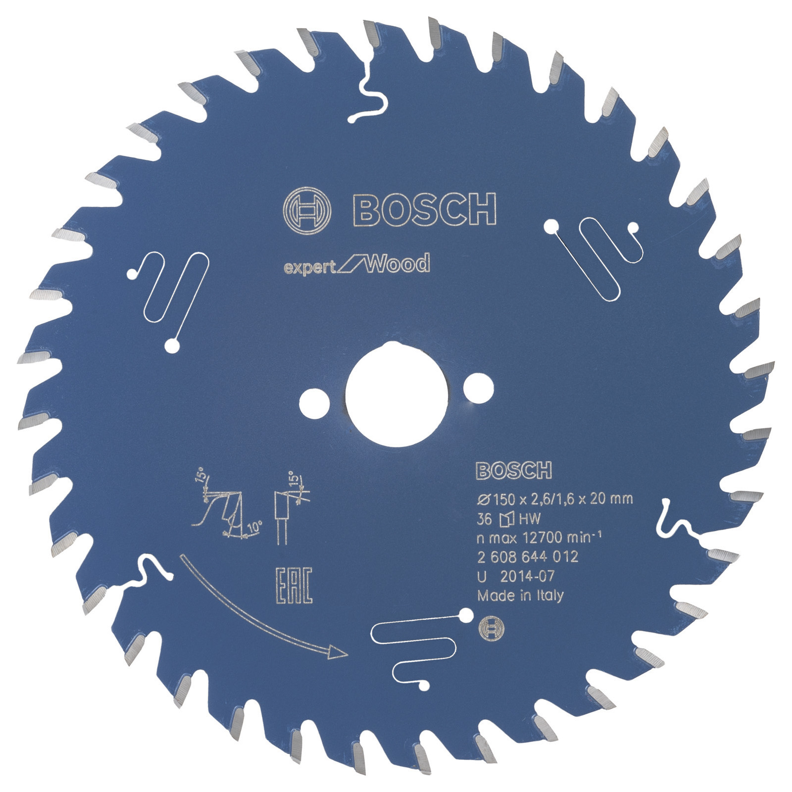 Bosch Kreissägeblatt Expert for Wood für Handkreissägen 150 x 20 x 2,6 mm 36 - 2608644012