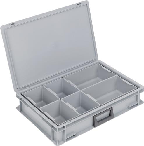 Lockweiler Kunststoffkoffer L600xB400xH133 mm PP 1 Griff - BL-139224110118-3