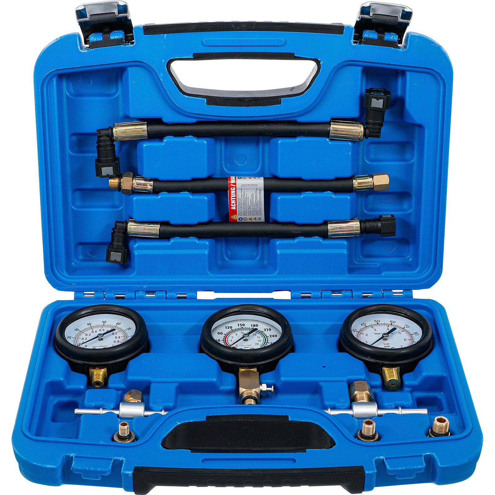 BGS Kraftstoff- und Kompressionsdruckprüfgeräte-Satz für Motorräder 11tlg. - 74355