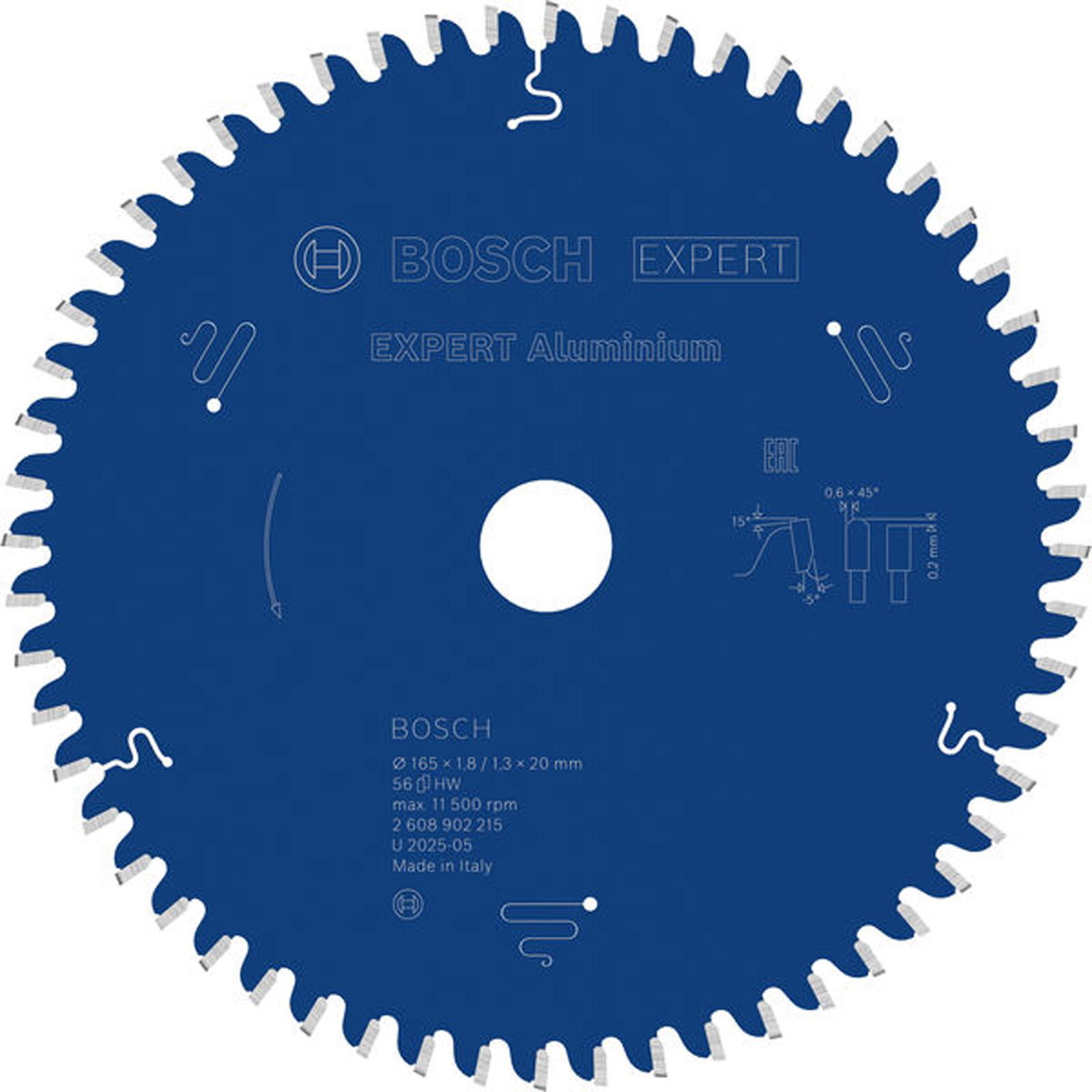 Bosch EXPERT Aluminium Kreissägeblatt 165x20 mm Z56 - 2608902215