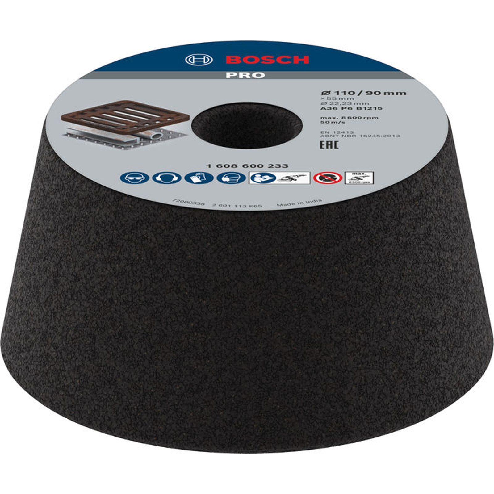 Bosch PRO Metal Konischer Schleiftopf, 90 x 110 x 55 mm, K36