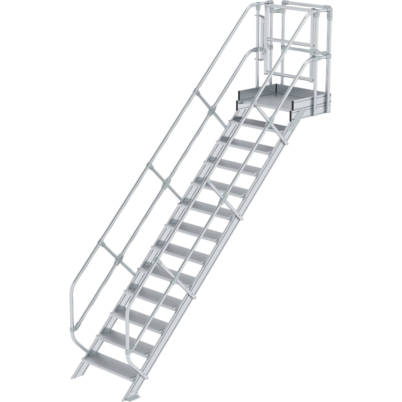 Günzburger Steigtechnik Treppen-Modul Aluminium geriffelt 13 Stufen - 632313