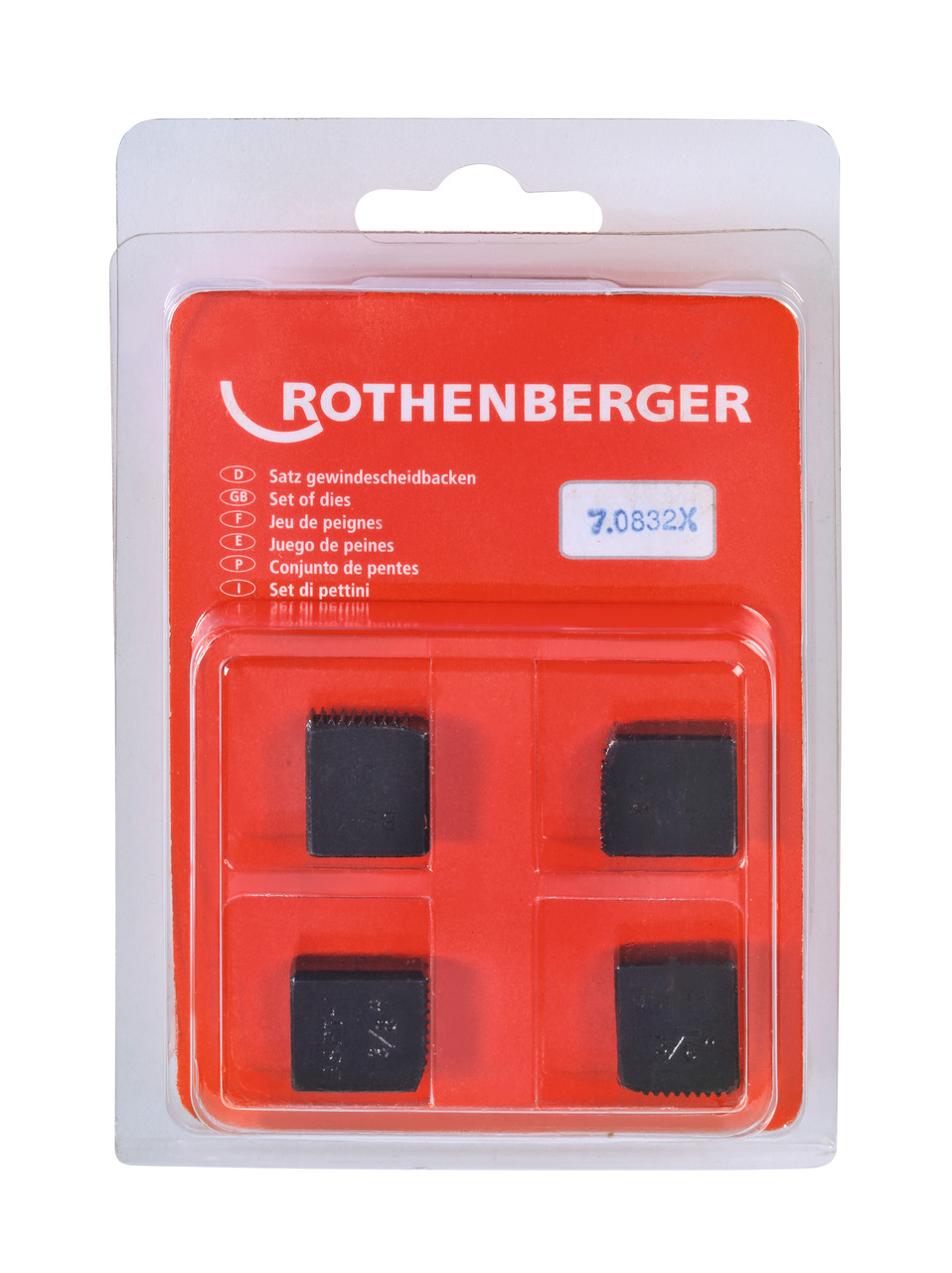ROTHENBERGER 4x SC Schneidbacken BSPT R 3/8" - 070832X
