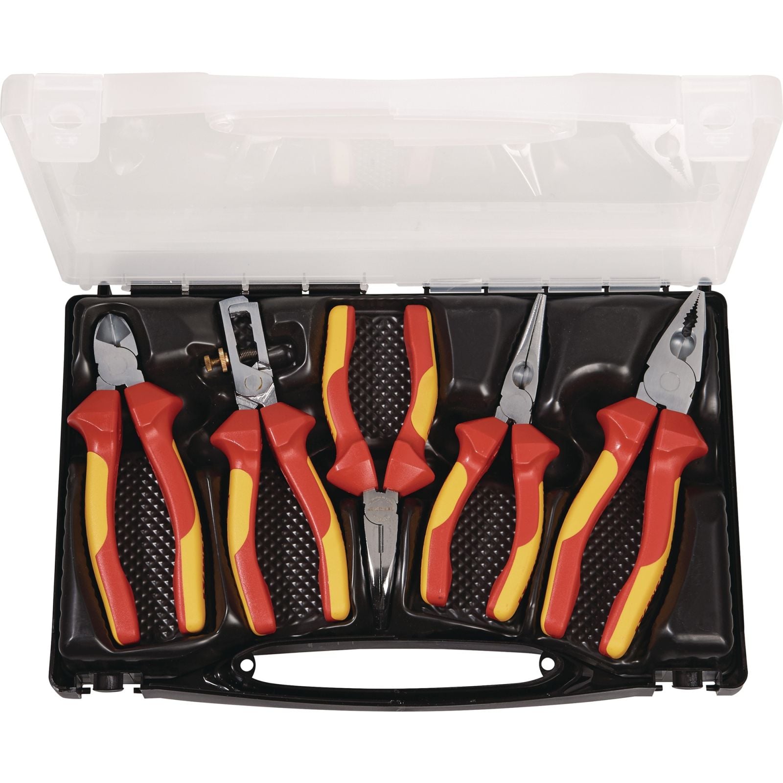 Zangensatz Inh.5tlg.VDE verchr.im Ku.-Koffer TECWERK