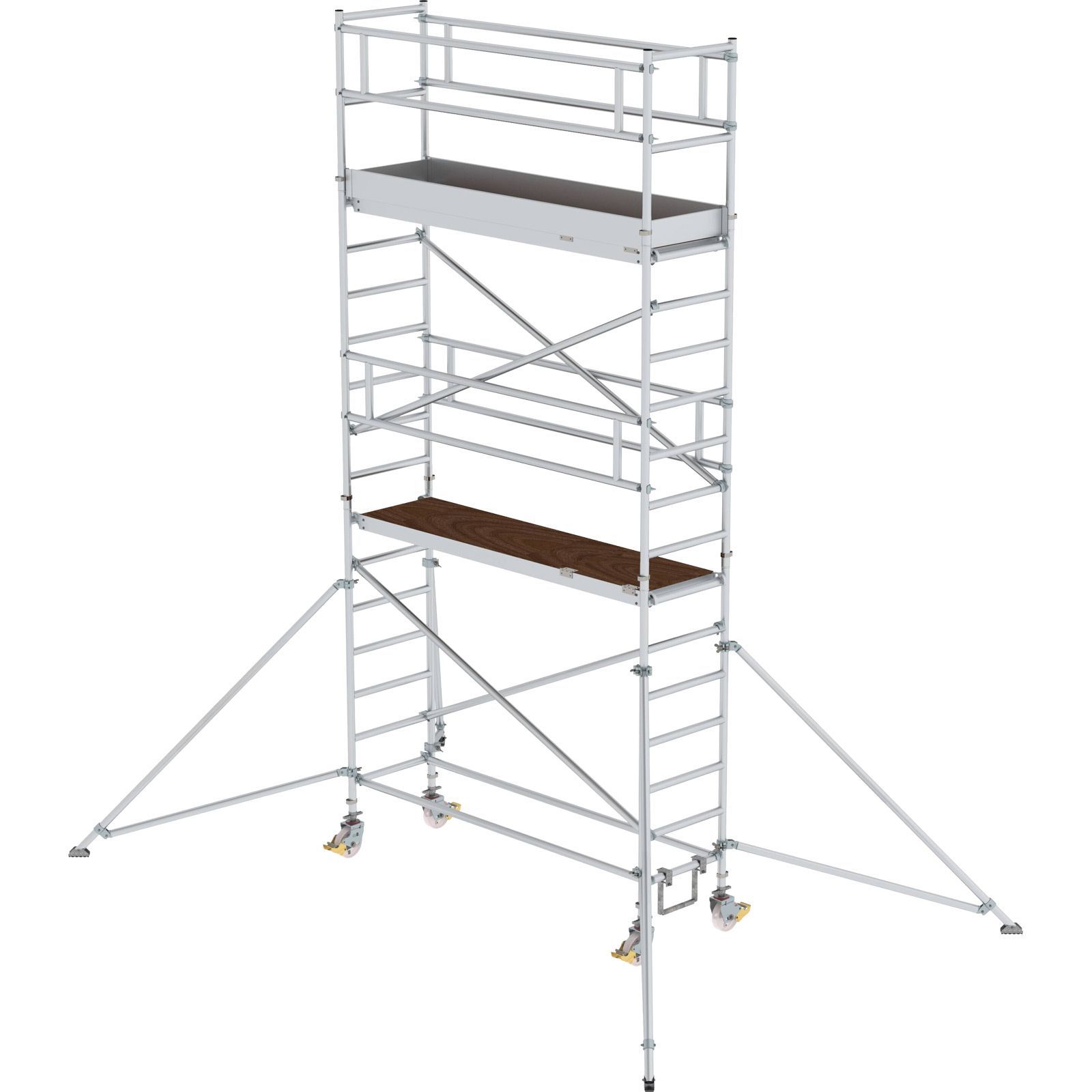 Günzburger Steigtechnik Rollgerüst 0,75 x 2,45 m mit Ausleger Plattformhöhe 4,35 m - 155446