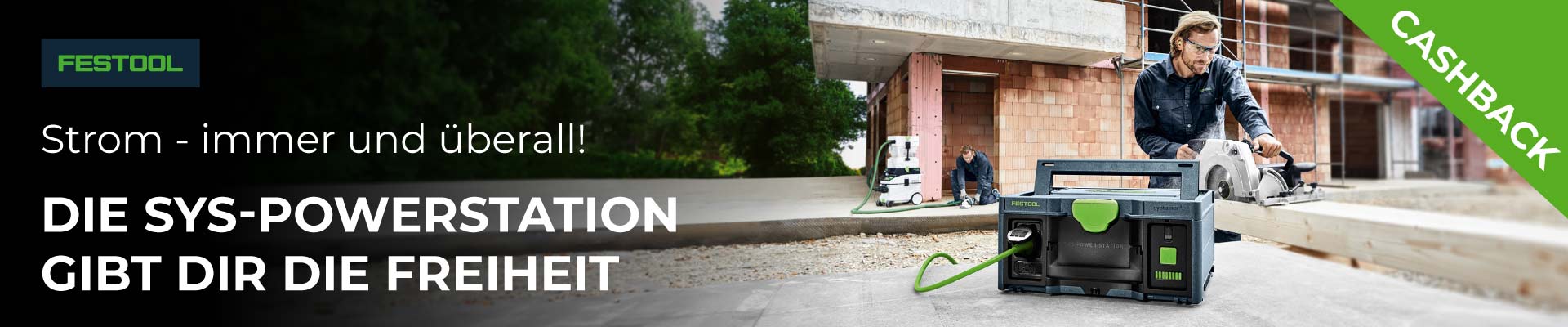 Festool SYS-Powerstation Aktion auf Baustelle