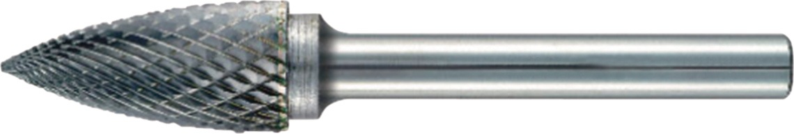 Frässtift SPG D.3mm Kopf-L.12mm Schaft-D.3mm HM Verz.Kreuz TECWERK