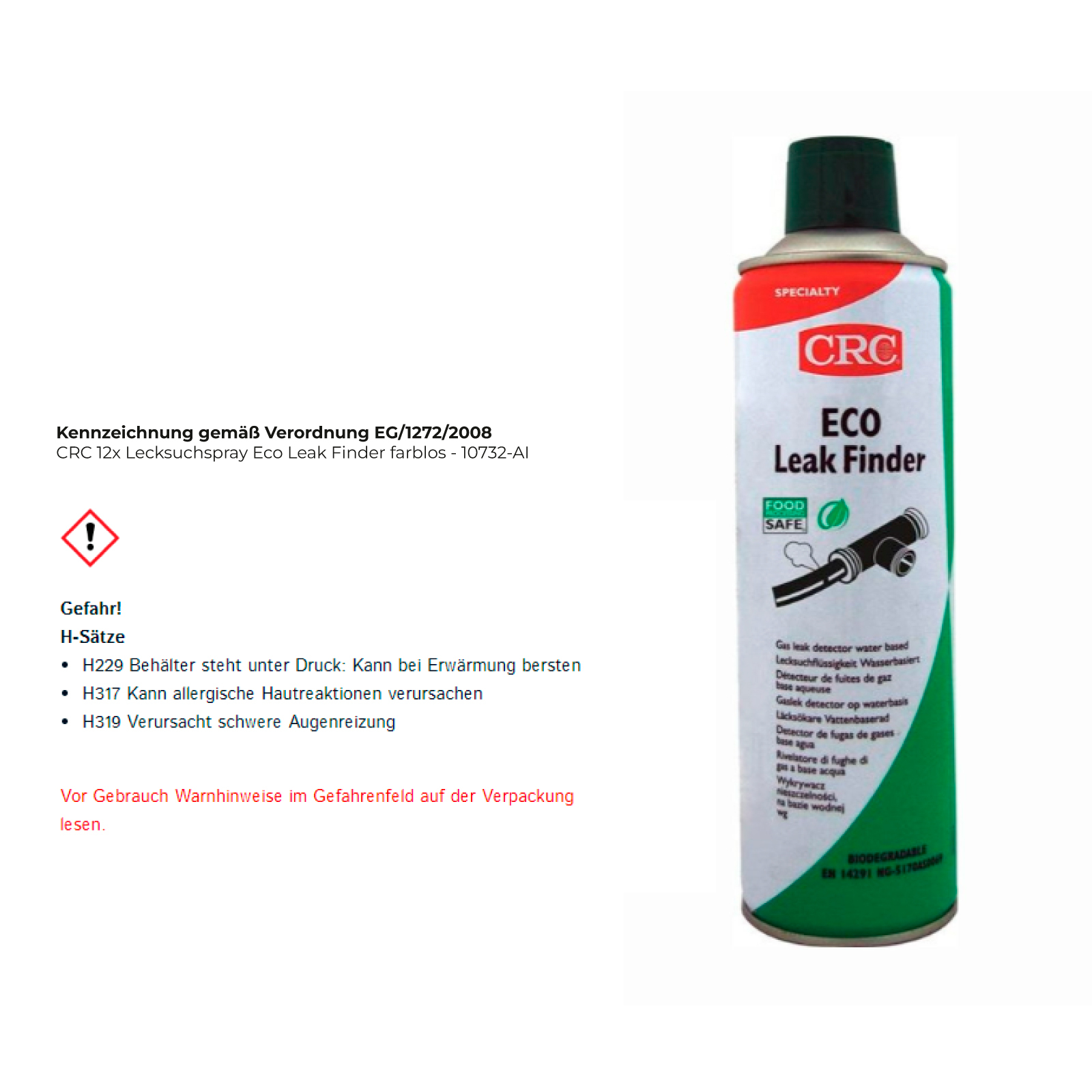 CRC Lecksuchspray Eco Leak Finder farblos - 10732-AI