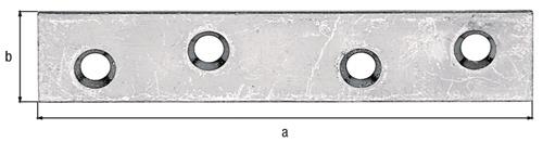 Flachverb.L.80mm B.15mm S.1,75mm STA sdmverz.Löcher 4 GAH