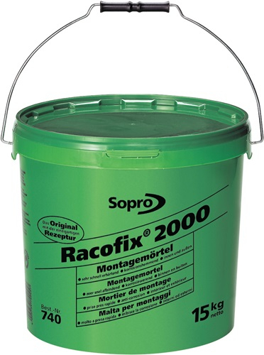 SOPRO Montagemörtel Racofix 2000 1:3 Raumteile (Wasser/Mörtel) 15kg Eimer - 74045