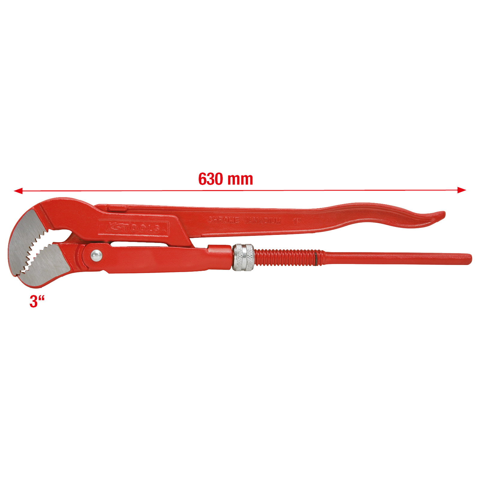 KS TOOLS 45° gewinkelte Eckrohrzange 3" - 113.3000