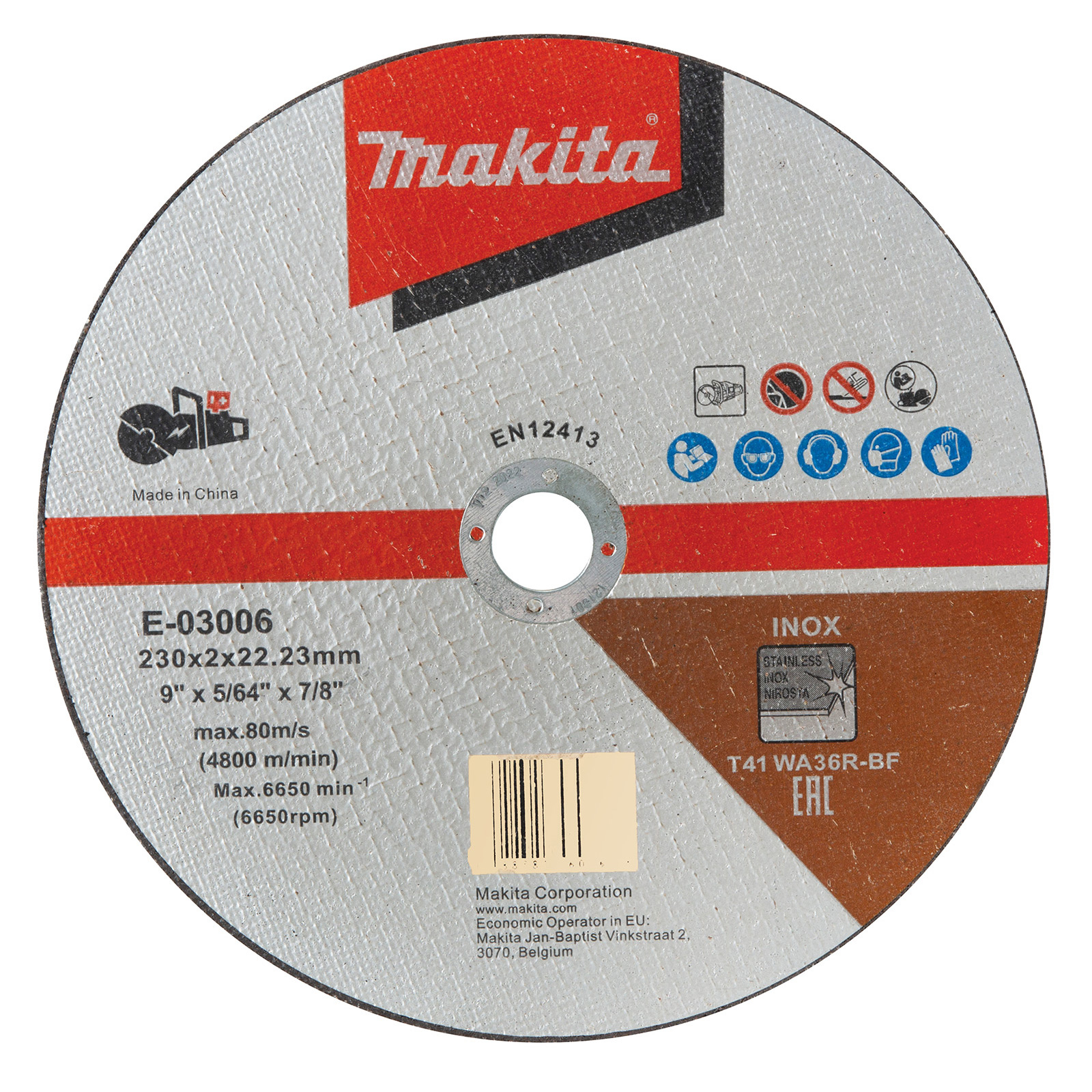 Makita Trennscheibe 230x1,9 mm INOX - E-03006