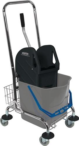 Sprintus Reinigungswagen Eimer 1 x 27 l, Presse, Ablagekorb - 301035