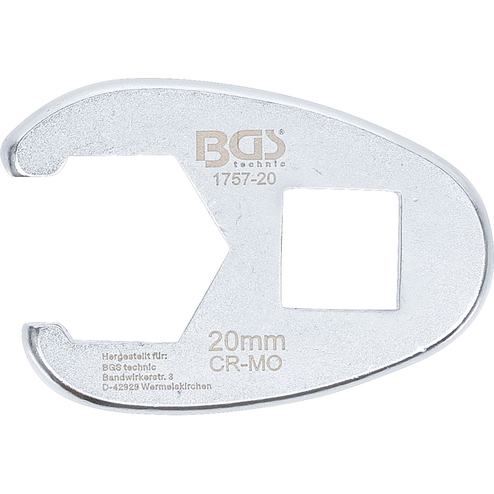 BGS Hahnenfußschlüssel Antrieb Innenvierkant 12,5 mm (1/2") SW 20 mm - 1757-20