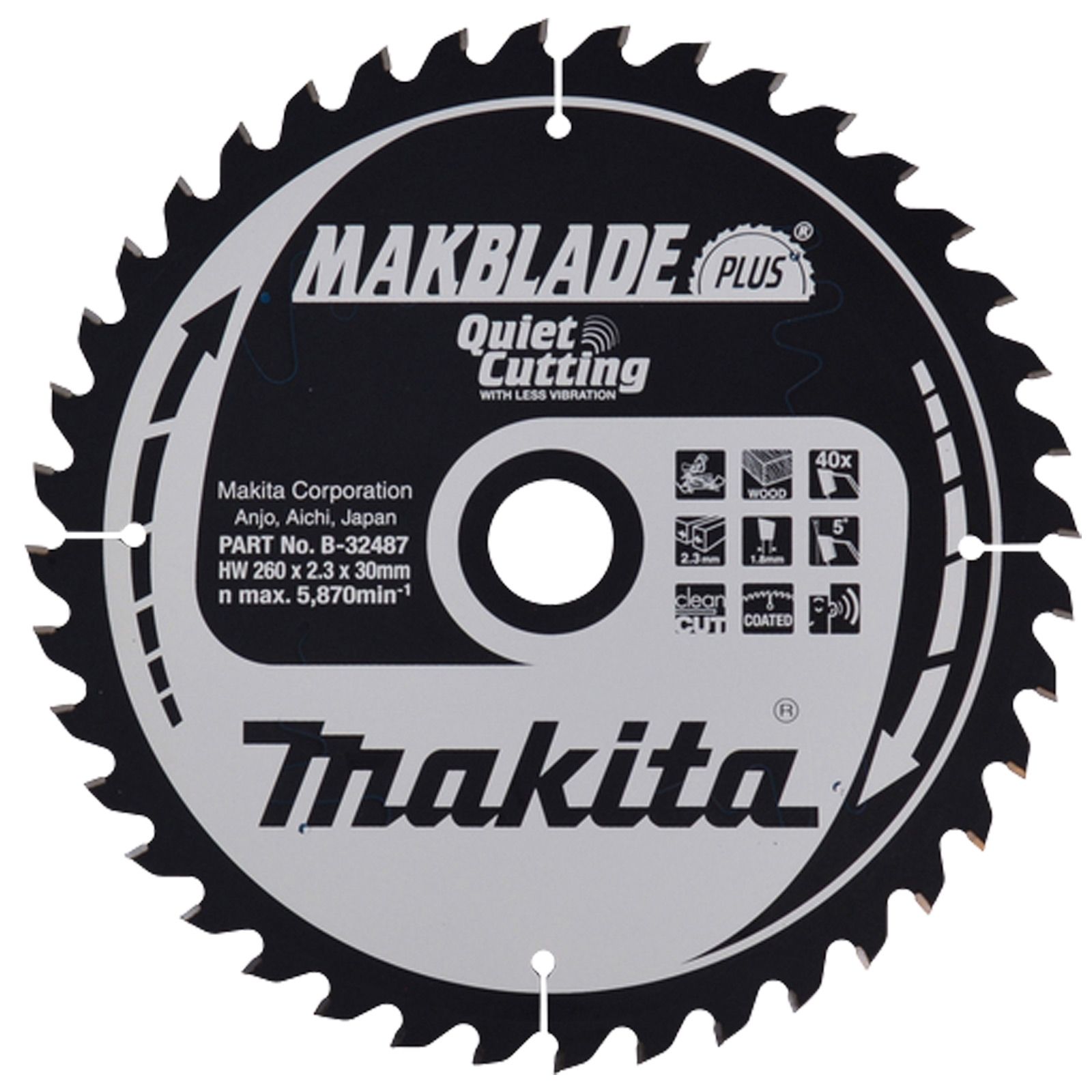 Makita MAKBLADE Sägeblatt 260x30x40Z - B-32487