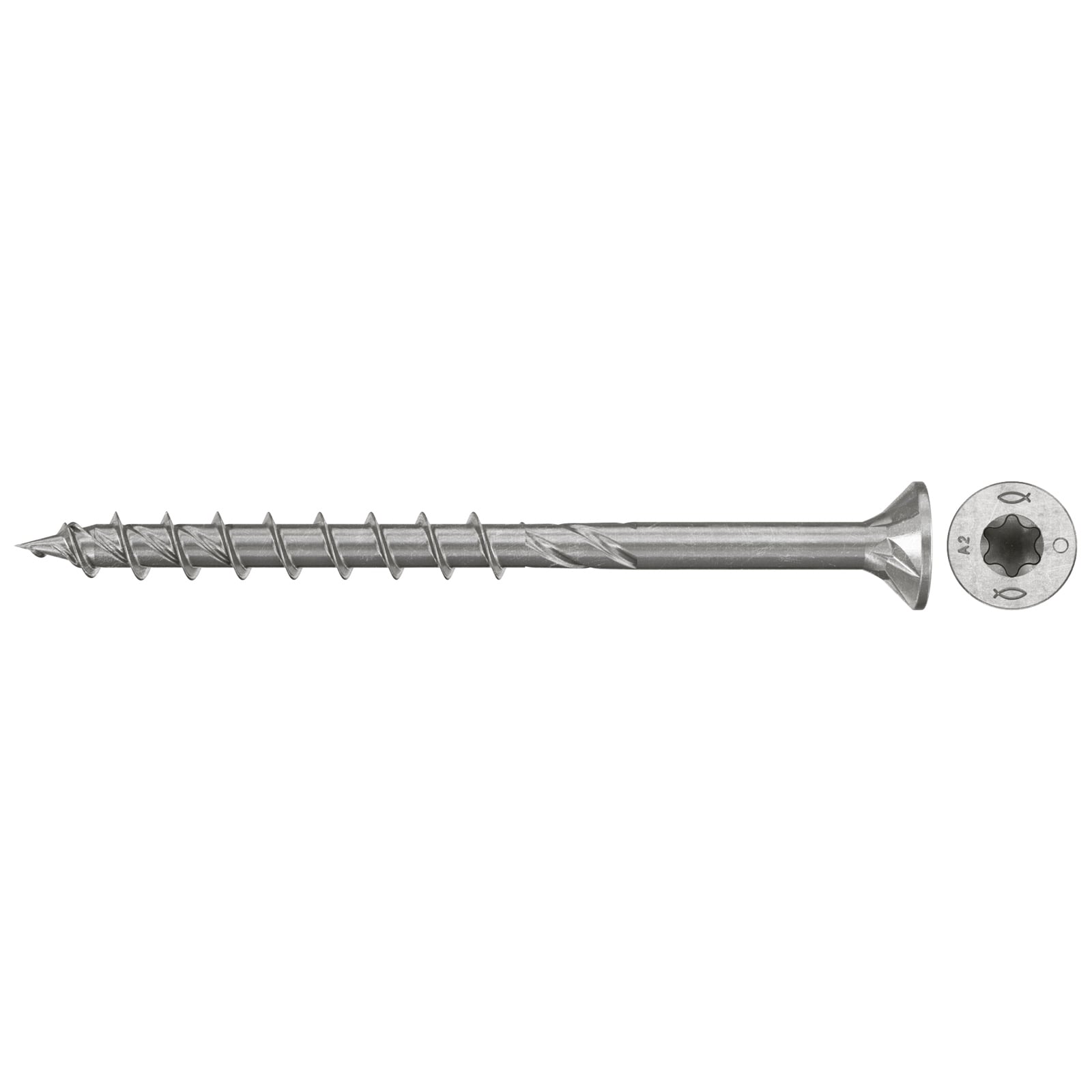 fischer Spanplattenschraube PowerFast FPF II CTP 6,0 x 60 A2 55 Senkkopf Innenst. TX Teilgew. Edelstahl A2 - 577812