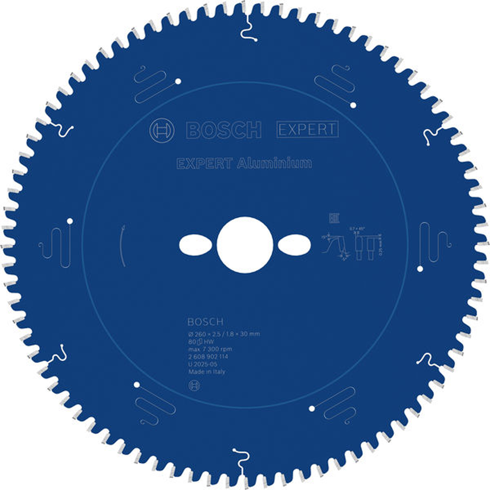 Bosch EXPERT Aluminium Kreissägeblatt 260x30 mm Z80 - 2608902114