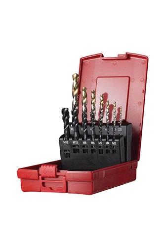 Maschinengewindebohrerset Nr.204 CN L113 M3-M12 14tlg.HSS-E PM Ku.-Kass.DORMER