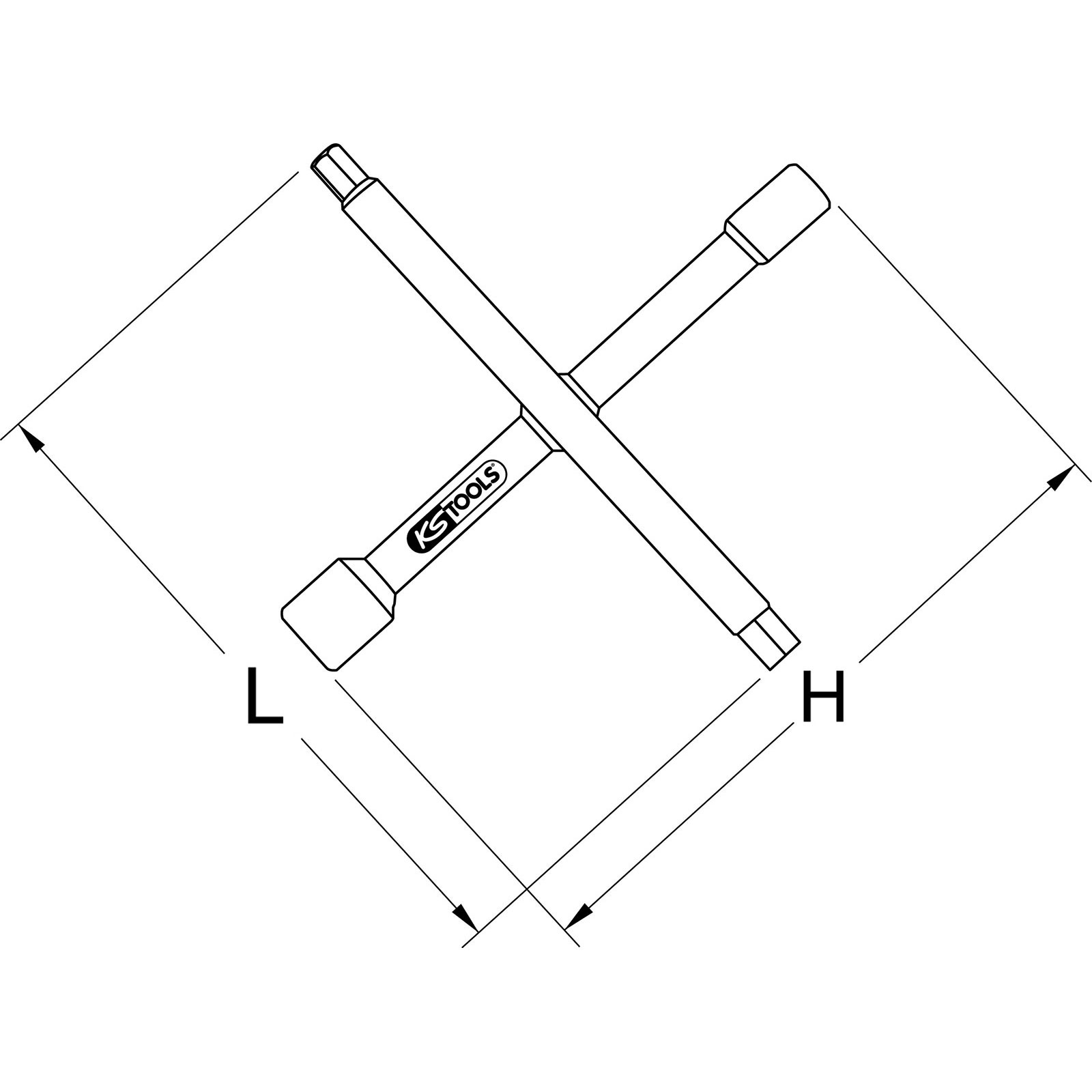 KS TOOLS Sanitär-Kreuzschlüssel 7 Funktionen - 116.6000