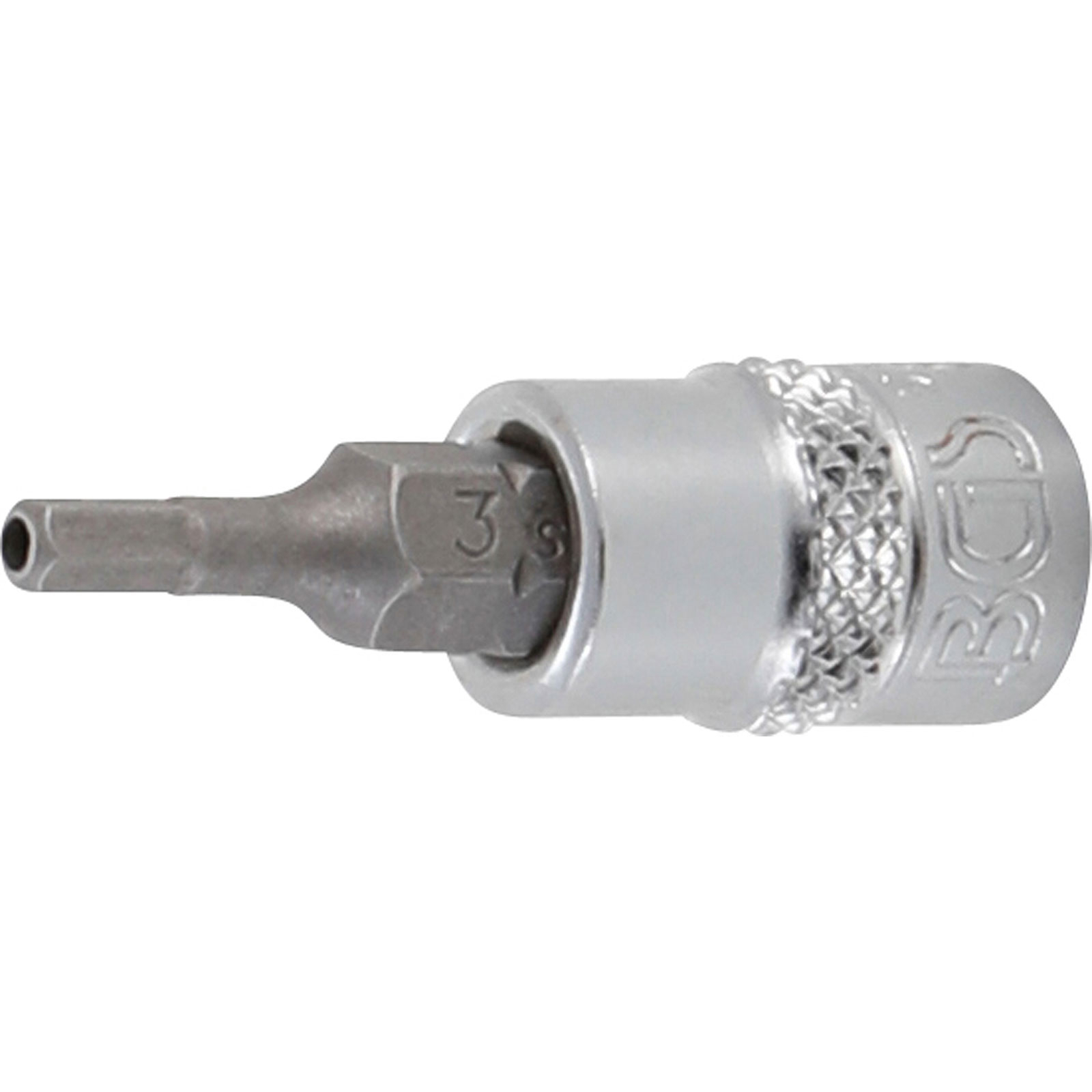 BGS Bit-Einsatz Antrieb Innenvierkant 6,3 mm (1/4") Innensechskant mit Bohrung 3 mm - 5156-3