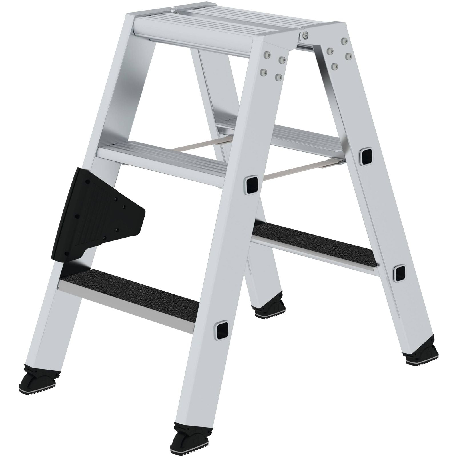 Günzburger Steigtechnik Stufen-Stehleiter beidseitig begehbar mit clip-step R13