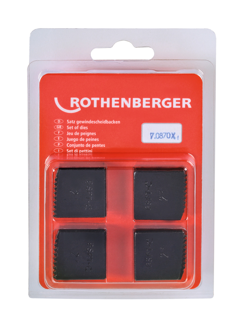 ROTHENBERGER 4x SC Schneidbacken BSPT R 2" - 070870X