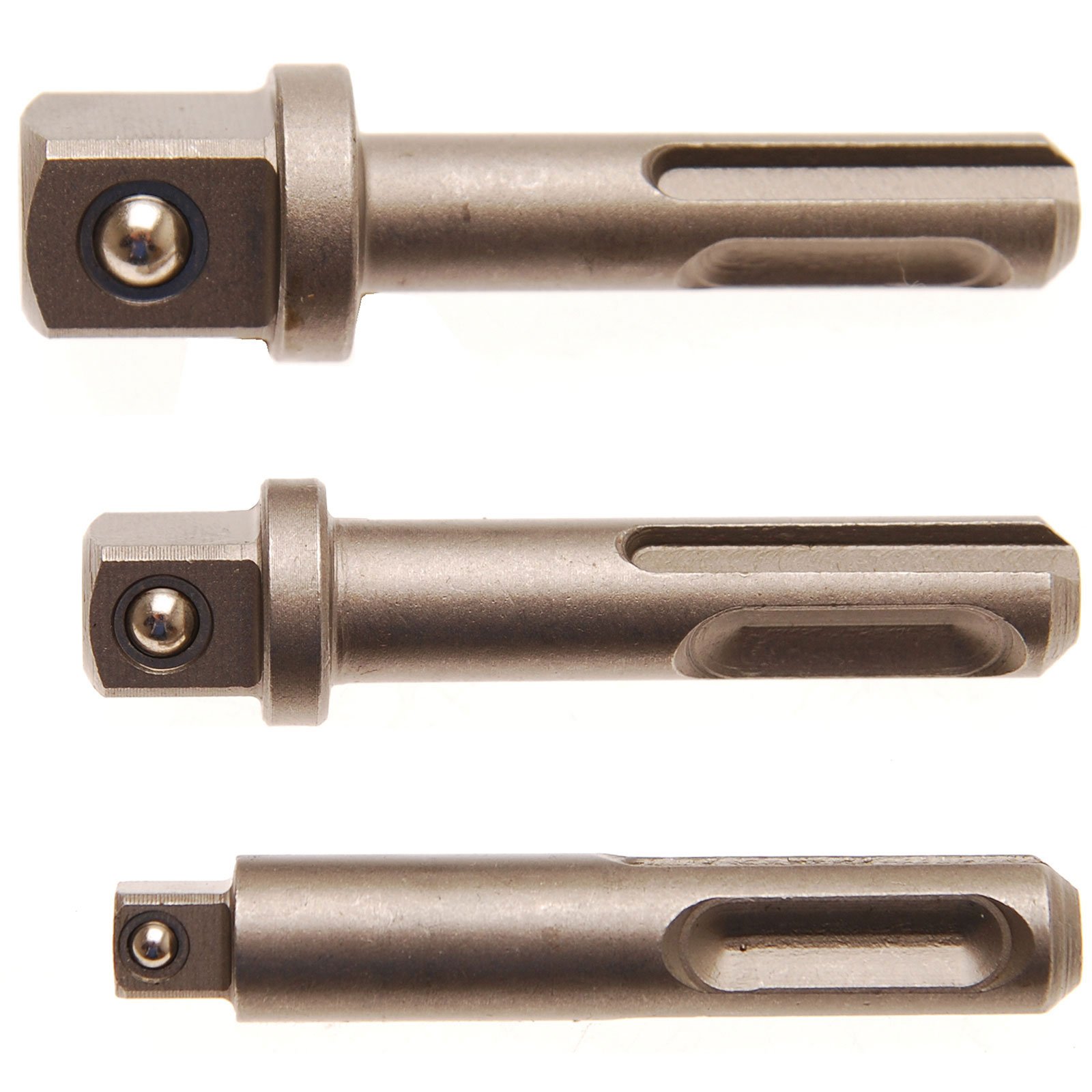 BGS Adapter-Satz SDS - Außenvierkant 6,3 mm (1/4") / 10 mm (3/8") / 12,5 mm (1/2") 3tlg. - 8214