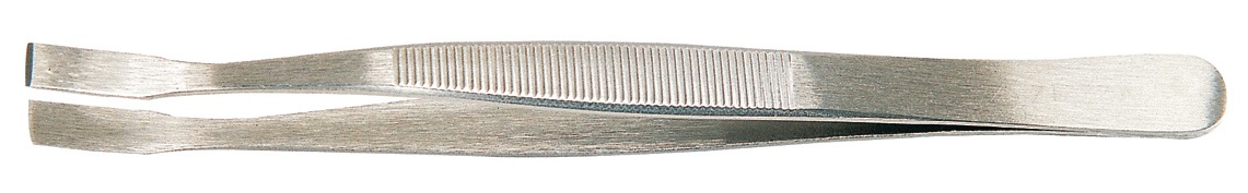 Flachpinzette Gesamt-L.120mm eckige Spitzen VA TECWERK