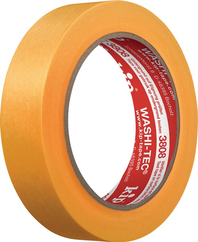 KIP Abdeckband 3808 WASHI-TEC Premium Goldkrepp glatt gelb 50 m Rolle