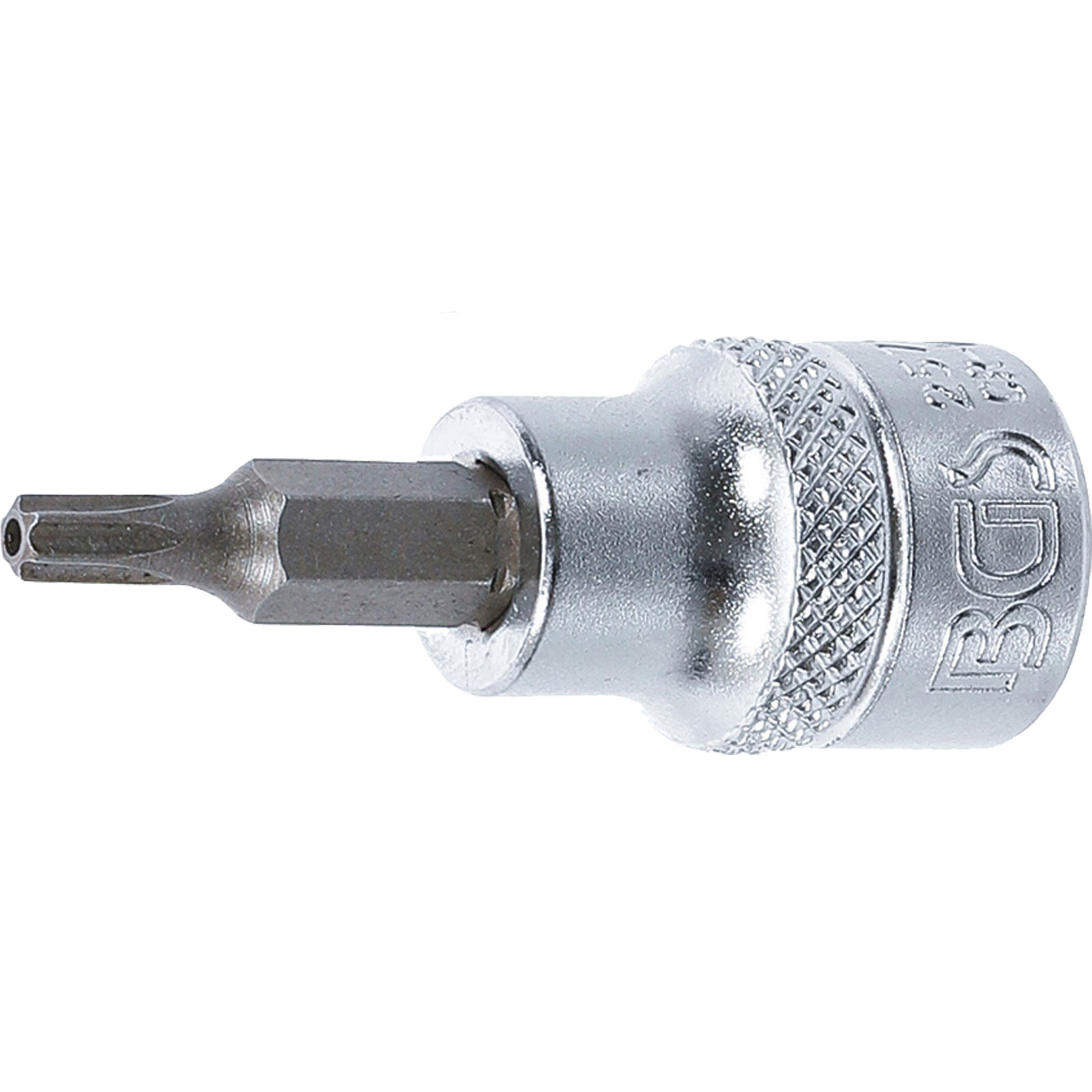 BGS Bit-Einsatz Antrieb Innenvierkant 10 mm (3/8") T-Profil (für Torx) mit Bohrung T20 - 2571
