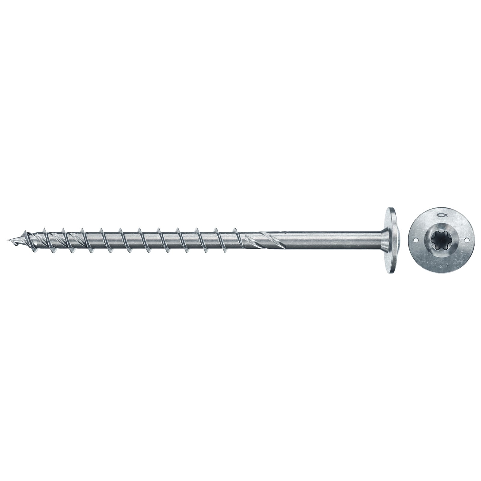 fischer Holzbauschraube PowerFast FPF II WTP 8,0 x 80 BC 22 Tellerkopf Innenst. TX Antrieb Teilgew. galv.verz. - 577831